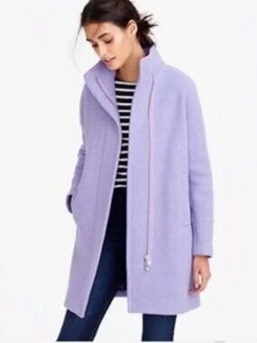 J. Crew Factory Cocoon Lavender Pea Coat Size 6 - GUC